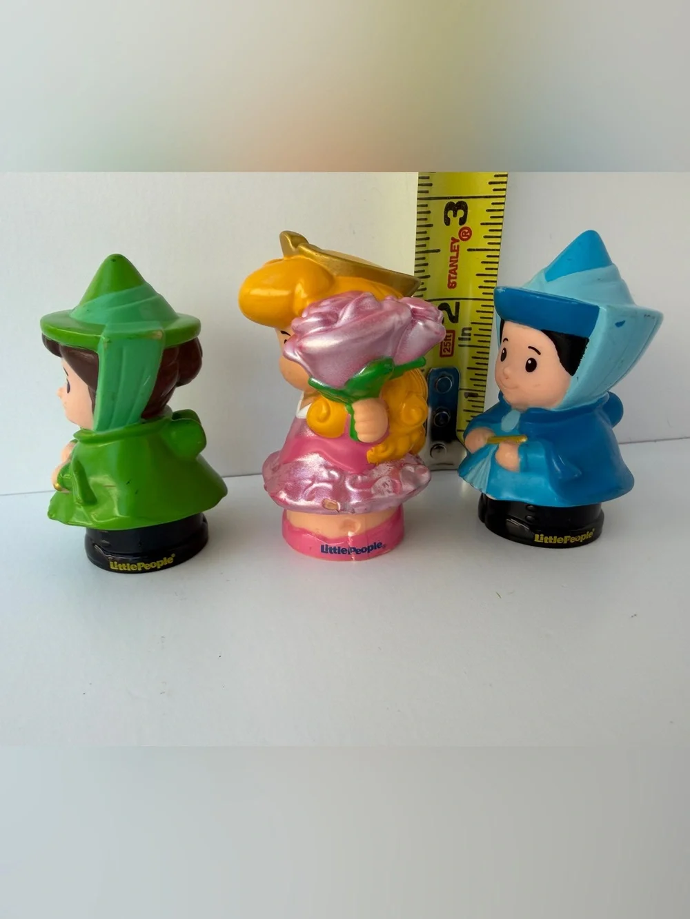 Little People Sleeping Beauty Aurora, Fairy Godmother Fauna & Merryweather Lot